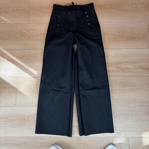 Vintage US NAVY Flap Front Sailor Pants Uniform Tied Back Flare Pants Small
